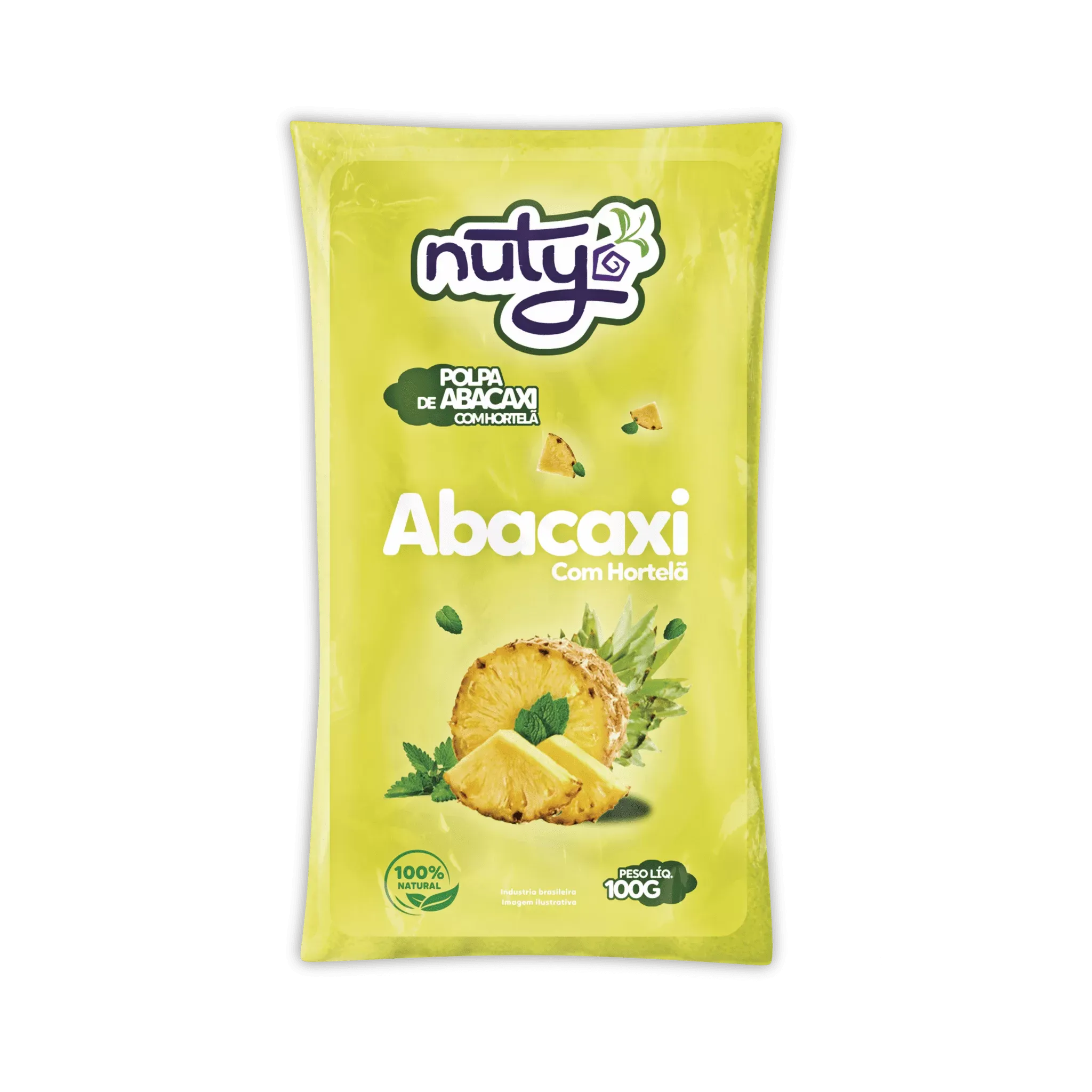 Polpa de fruta sabor Abacaxi com Hortelã com Hortelã - Nuty Açaí