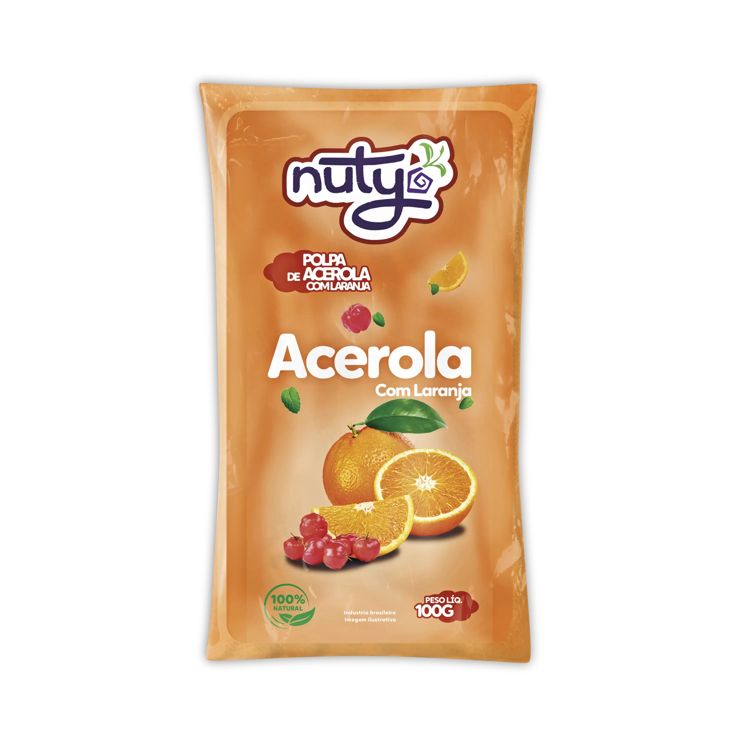 Polpa de fruta sabor Acerola com Laranja com Laranja - Nuty Açaí