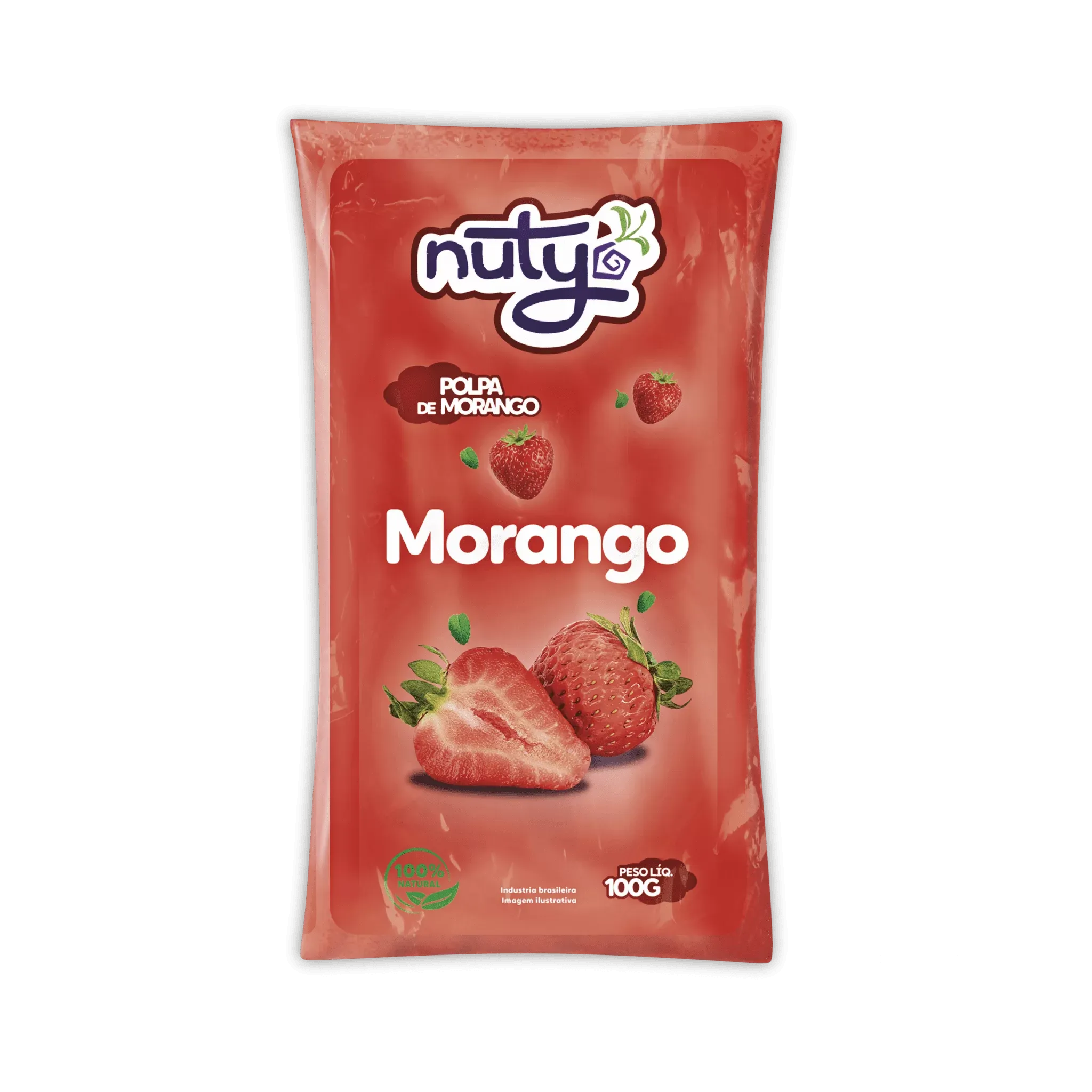 Polpa de fruta sabor Morango O Queridinho - Nuty Açaí