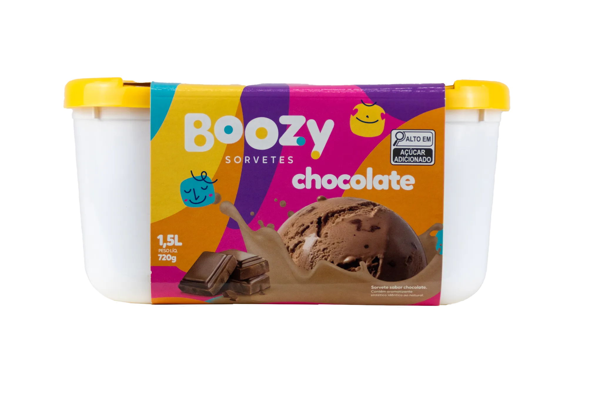 Sorvete Boozy sabor Chocolate 1.5L
