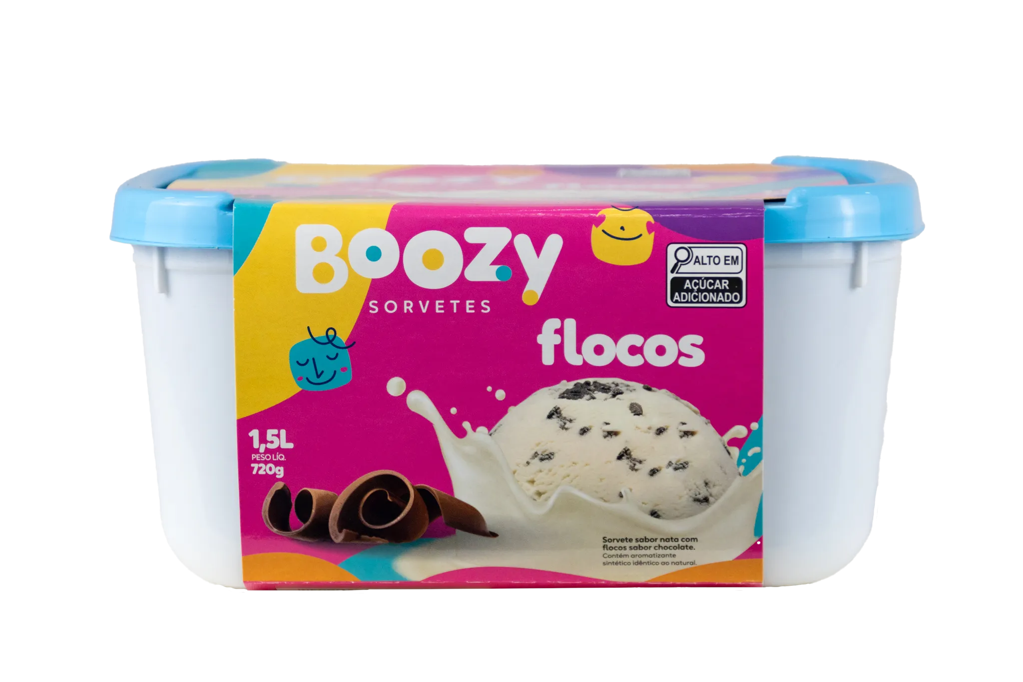 Sorvete Boozy sabor Flocos 1.5L