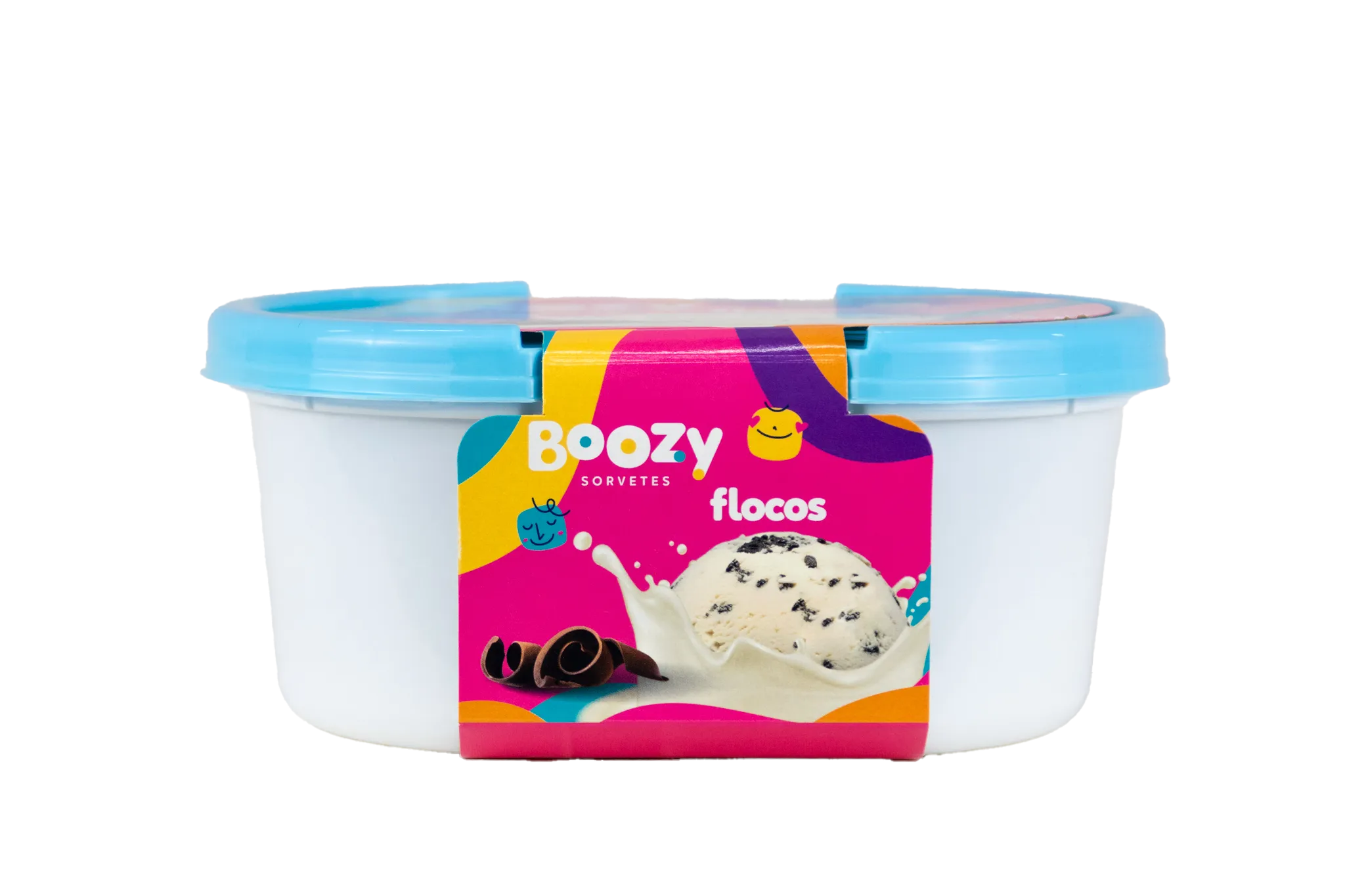 Sorvete Boozy sabor Flocos 1L