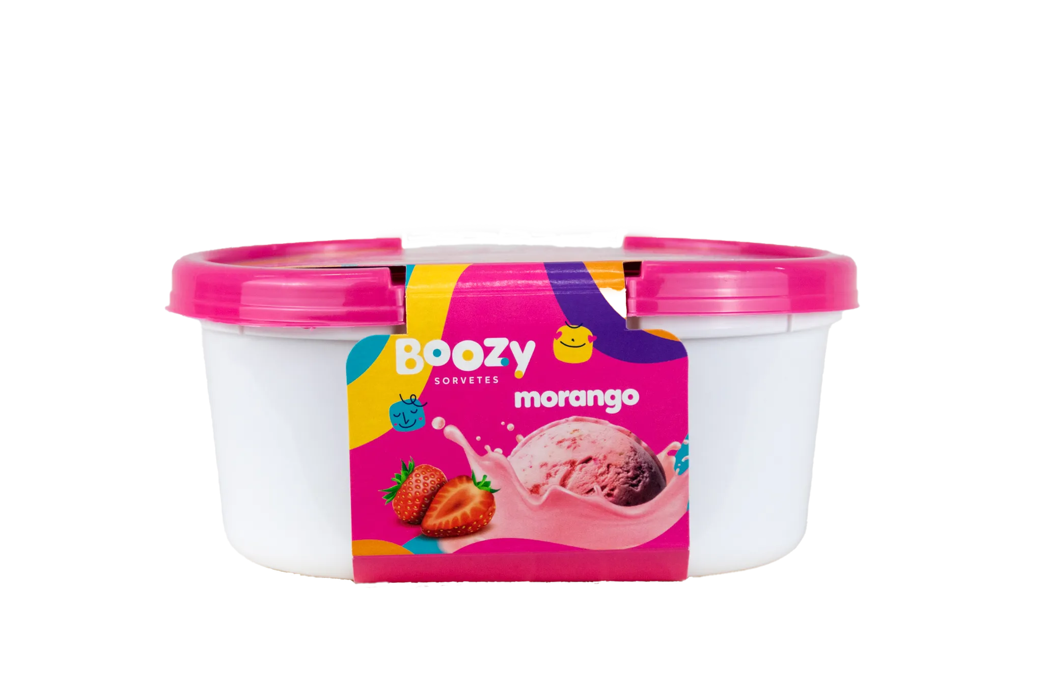 Sorvete Boozy sabor Morango 1L