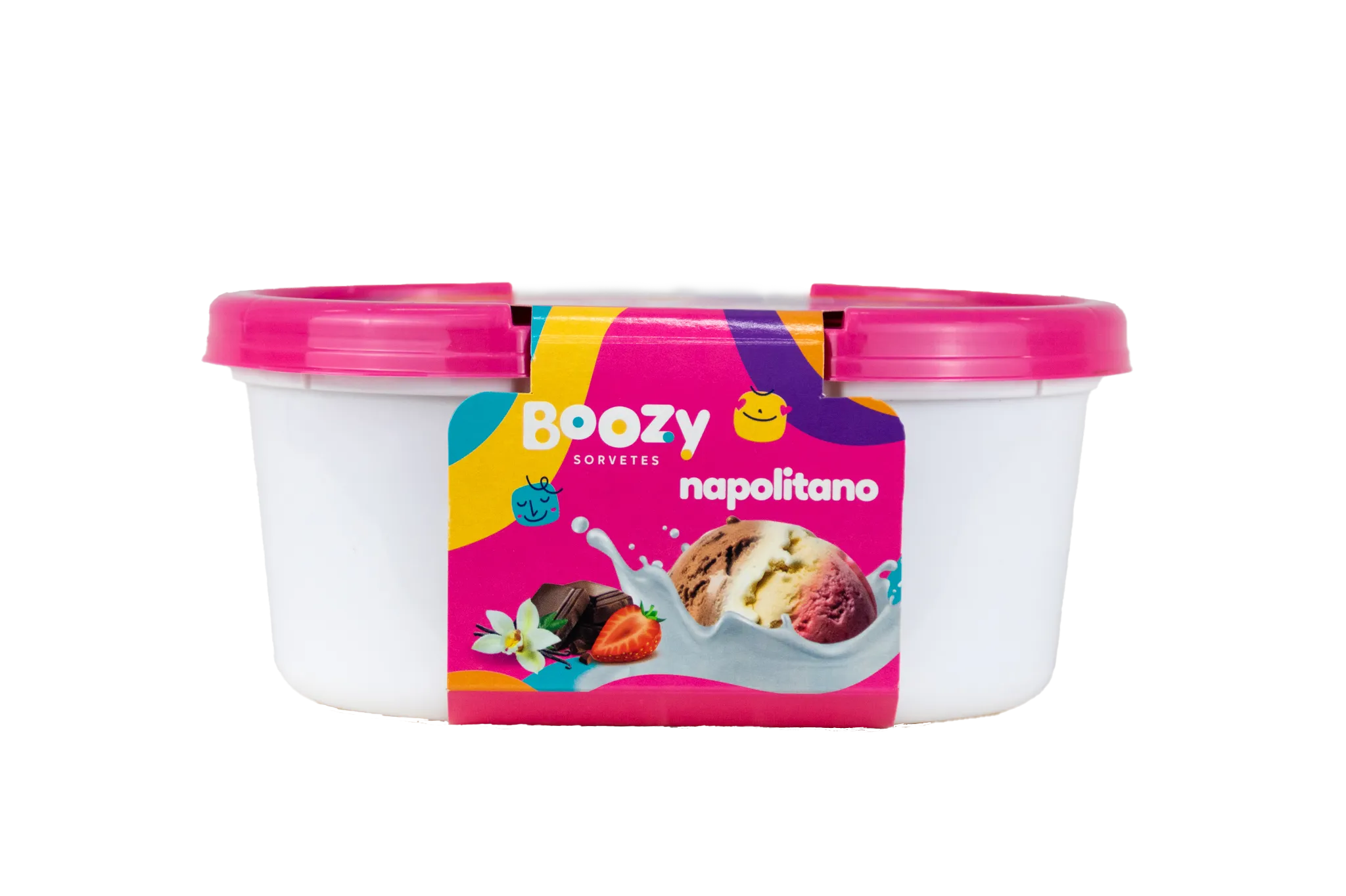 Sorvete Boozy sabor Napolitano 1L