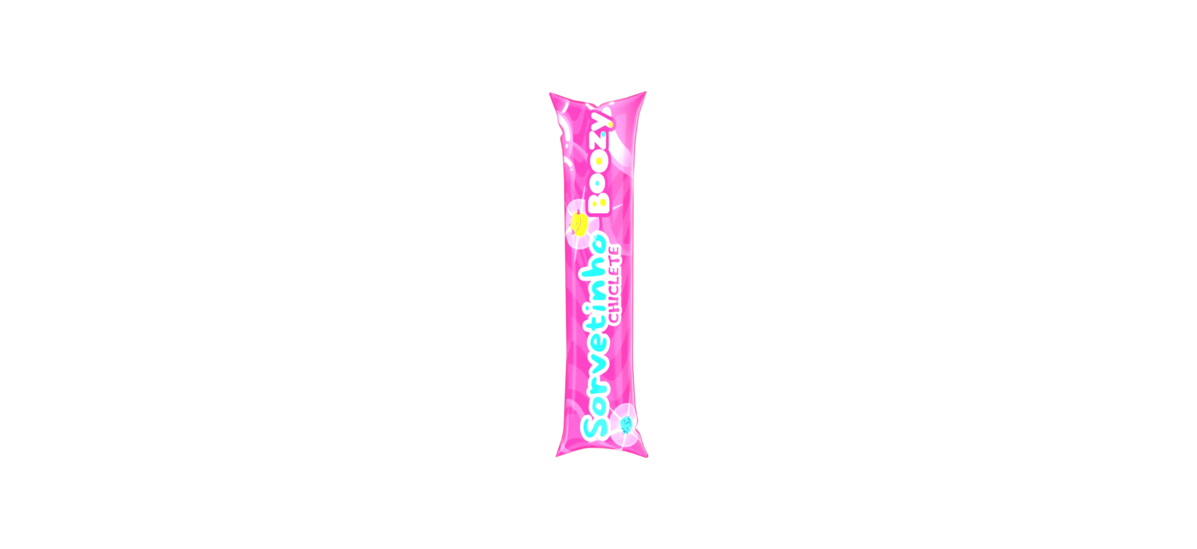 Sorvetinho Boozy sabor Chiclete